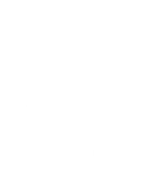 Los Tres logo in white with halo and wings with a pentagram in the middle. Text Hot Sauce 100% Organic Chillies 